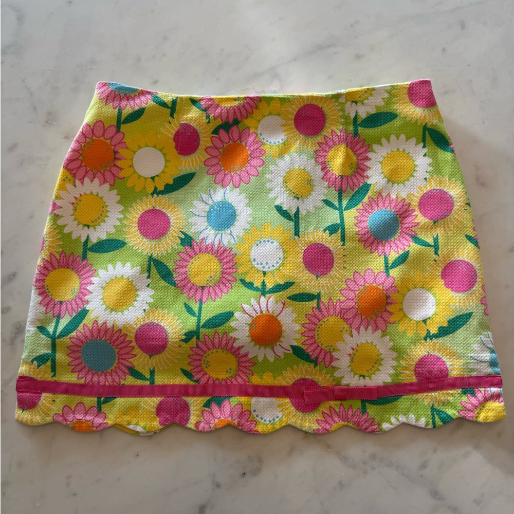 Lilly Pulitzer Daisy Scalloped Edge Mini Skirt - Size 2